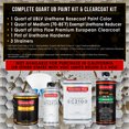 thumbnail image 2 of Restoration Shop - Bright Racing Aqua Urethane Basecoat with European Clearcoat Auto Paint - Complete Quart Paint Color Kit - Automotive Refinish Coating, 2 of 2