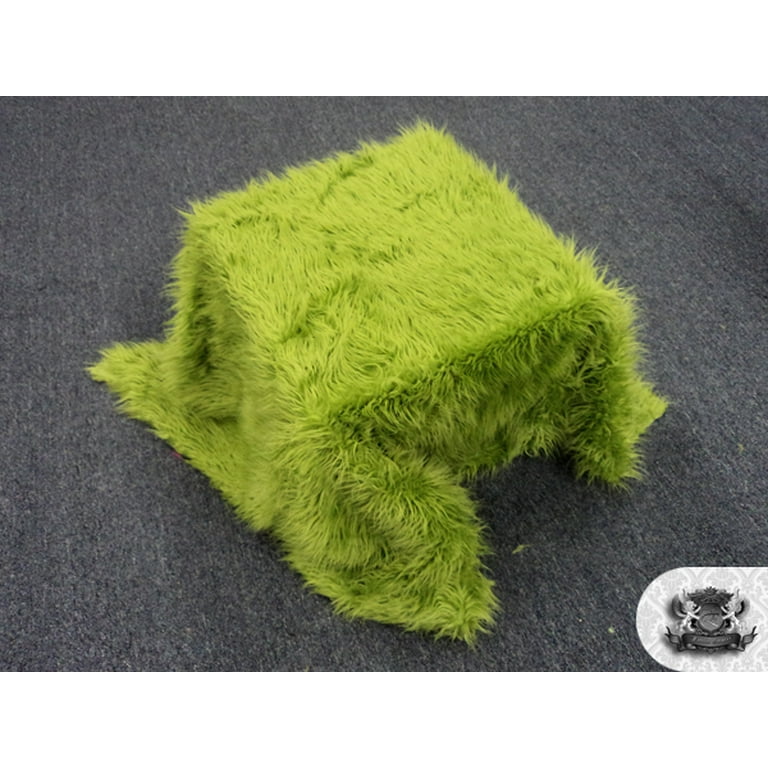 Green/Brown imitation raccoon faux fur fabric by the metre - 1607 Woodland