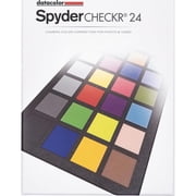 Datacolor Spyder Checkr 24 - Color calibrate your camera for consistent image color across multiple camera systems/lighting conditions. Target color chart has 24 target colors + grey card