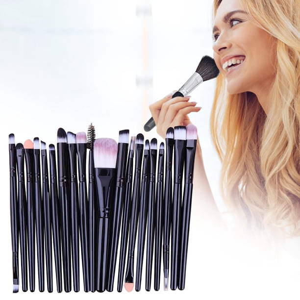 Brochas de maquillaje 20 Brochas para ojos Brochas de maquillaje Herramientas de belleza Brochas de maquillaje plegables