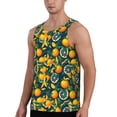 thumbnail image 2 of Gukieu Fresh Orange Print Men's Quick Dry Fitness Vest, Round Neck Sleeveless Fitness Bodybuilding Top-Large, 2 of 7
