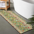 thumbnail image 2 of Pioneer Flower Floral Print Pattern Bathroom Rugs Mat, Non Slip Microfiber Bathroom Rug with Rubber Backing, Soft Mats for Bathroom Floor Tub Shower, 17"x47", 2 of 5