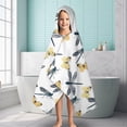thumbnail image 6 of White Butterfly Dragonfly Pattern Hooded Bath Towel，60"x35" for Ages 3 To 12 Kids, Quick Dry Lightweight Soft Microfiber Hood Beach Towel Cover Up for Kids, 6 of 7