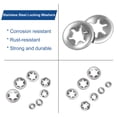 thumbnail image 4 of Unique Bargains 200 Pack Internal Tooth Star Lock Washers M4 Quick Speed Locking Washers, 304 Stainless Steel Starlock Push Nuts, 4 of 4