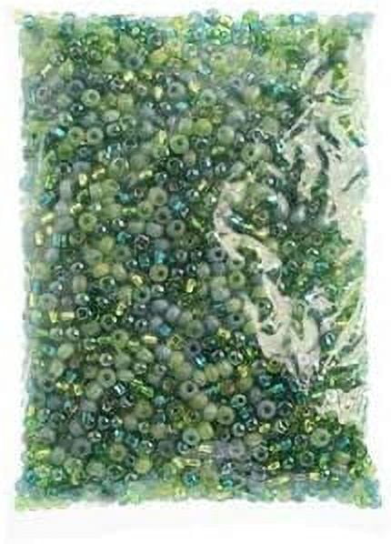 John Bead Czech Pony Beads 2/0 Green Mix Bead for Jewelry Making Crafts, 500g