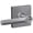 Chrome, variant on Schlage F51ABRW622COL Broadway Single Cylinder Keyed Entry Door Lever Set - Black