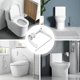 thumbnail image 3 of Toilet Flush Handle Lever Kit With Chain For SideMount Tank Chrome Finish Easy Installation Bathroom Accessory, 3 of 5