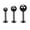 Black, variant on 3pcs Surgical Steel 3/4/5mm Ball Lip Stud Monroe Labret Tragus Bar Ring Piercing-Rose Gold
