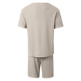 thumbnail image 6 of CONFREE Mens 2 Peice Shorts Sets Casual Men's Jogging Tracksuit Set Solid Waffle Tops Shorts Athletic Sweat Suit for Men, 6 of 7