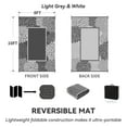 thumbnail image 6 of SIXHOME Outdoor Rug 8'x10' Waterproof Reversible Patio Rug Floral Border Plastic Straw Indoor Outdoor Rug for RV Camping Garden Picnic Beach Deck Backyard Porch Decor Light Gray, 6 of 8