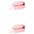 thumbnail image 3 of Seitruly Bolsa de almacenamiento portátil multifuncional de PU para cosméticos, artículo multifuncional para el hogar, bolsas de maquillaje rosa talla pequeña 2piezas, 3 of 6