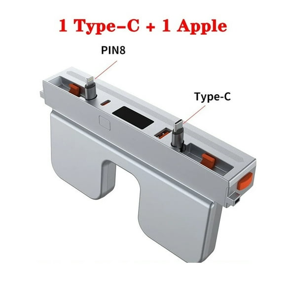Model 3 USB Hub Docking Station with Rainbow Light, 4 Ports Retractable Lightning Type C Fast Charging ,Easy to Use