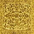 thumbnail image 1 of Ahgly Company Indoor Square Abstract Yellow Modern Area Rugs, 5' Square, 1 of 4