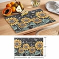 thumbnail image 6 of Summer Sunflowers Placemats Set of 4 Farmhouse Cartoon Botanical Flowers Place Mats Indoor Wipeable Table Mats Washable Cloth Dining Table Placemats for Kitchen Holiday Party Home Decor 13x19 Inch, 6 of 9