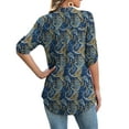 thumbnail image 5 of a.Jesdani Womens Plus Size Tunic Tops 3/4 Sleeve Casual Floral Henley Shirts m-4x, 5 of 9
