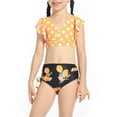 thumbnail image 1 of Arvbitana Mother and Girl Swimwear Ruffle Fly Sleeve Bikini Top and High Waist Bottoms Mommy and Me Matching Bathing Suit Swimsuit, 1 of 9