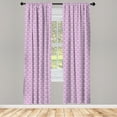 thumbnail image 3 of Ambesonne Victorian Curtains, Floral Lavender Bloom, Pair of 28"x63", Fuchsia, 3 of 5