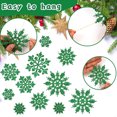 thumbnail image 3 of Vorkoi 36pcs Christmas Light Pink Snowflake Ornaments Plastic Glitter Snow Flakes Ornaments for Winter Christmas Tree Decorations Size Varies Craft Snowflakes, 3 of 6