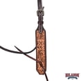 thumbnail image 4 of HILASON Western Horse Headstall American Leather Floral Tan Dark Brown, 4 of 4