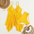 thumbnail image 3 of Trajes de baño de una pieza de talla grande para mujer Trajes de baño para mujer Traje de baño sexy con cuello halter y cordones XL-4XL, 3 of 6