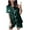 Green, variant on Lovskoo Women's 2024 Summer Two-Piece Lounge Set Silk Satin Short Sleeve Button Down Sleep Shirt and Lounge Pants Sleepwear Loungewear Pajama Sets Green