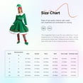 thumbnail image 7 of Moggemol Womens Christmas Elf Suit Long Sleeve Flannel Dress with 4Pcs Accessories Santa Helper Outfit Green M, 7 of 7