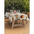 thumbnail image 4 of Rectangle Outdoor Tablecloth With Umbrella Hole And Zipper– White Daisy Waterproof Patio Table Cover for Party, Picnic, Backyard, 60"x120" , Watercolor VintageFloral Wildflowers, 4 of 8
