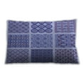 thumbnail image 1 of Ahgly Company Patterned Outdoor Rectangular Slate Blue Lumbar Throw Pillow, 13 inch by 19 inch, 1 of 5