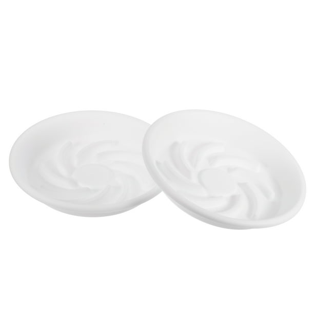 Bandeja de goteo para macetas Uxcell de 8.3 pulgadas, bandejas redondas de plástico para macetas, platos de drenaje para macetas, bases blancas, paquete de 2