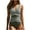 #0278-Green, variant on Women's One-Piece Bikini Swimsuit, Striped Color Block Halter Neck Bathing Suit, Wireless with Chest Pad for Beach Vacation