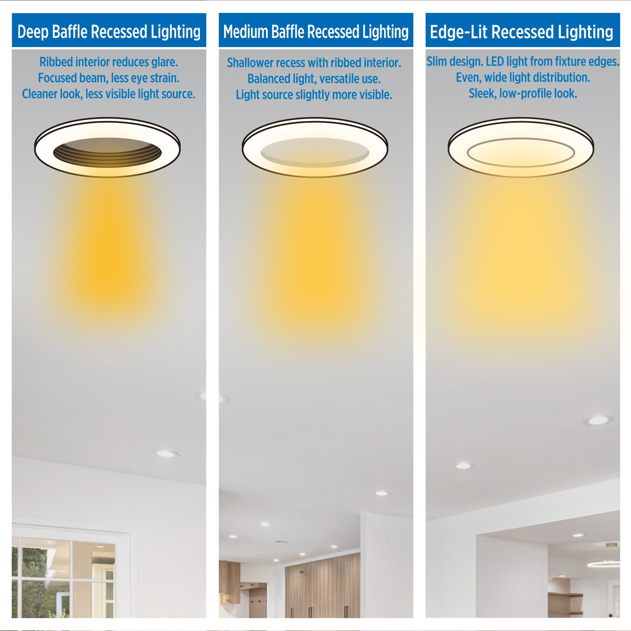 Great Value 6" LED 13W (75W Replacement) Adjustable Color Temperature Color Selectable E26 Medium Base Retrofit Downlight, 4 Count