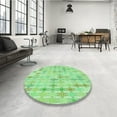 thumbnail image 3 of Ahgly Company Indoor Round Patterned Dragon Green Area Rugs, 8' Round, 3 of 6