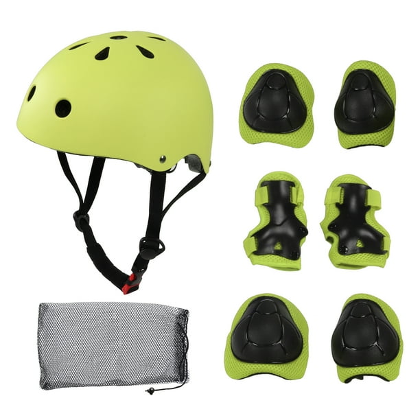 Juego de equipo de protección para niños, 7 piezas/juego, casco de seguridad para niños, juego de equipo de protección para patinaje, equipo de protección, rodilleras, coderas, experiencia incomparable Jadeshay A