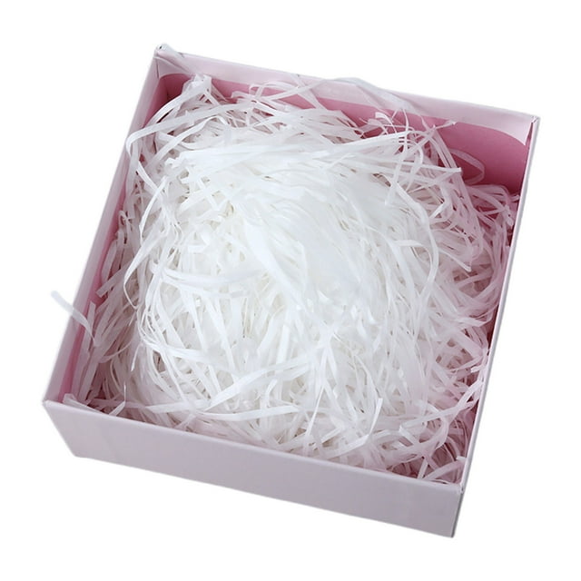 R 100G Bag Confetti Crinkle Paper Shredded Filling For Gift Box Raffia Party Supplies Craft Decoration Colorful Paper Streamers Pure White