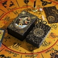 thumbnail image 4 of (B)78 cartas de tarot con guía, baraja clásica de tarot Rider Waite de PVC resistente al agua, antiarrugas, con lámina de oro de lujo, con caja exquisita para principiantes, 4 of 5