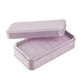 thumbnail image 5 of Velvet Jewelry Rings Display Stand Storage Box with Lid Container,Earrings Jewelry Box for Dress Tables Cabinets Women Girls Multiple Rings Violet, 5 of 8