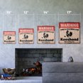 thumbnail image 2 of KEESHOUND Vintage Security Sign Area Patrolled pet watchdog dog owner guard breed lover gift Rigid Plastic | Indoor/Outdoor | 10" Wide, 2 of 4