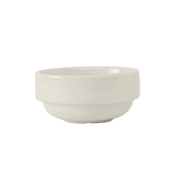 Tuxton AMU-046 Vitrified China Aluma Stackable Bouillon Bowl, Pearl White - 8.5 oz