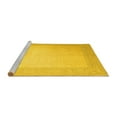 thumbnail image 2 of Ahgly Company Machine Washable Indoor Round Abstract Yellow Contemporary Area Rugs, 4' Round, 2 of 4