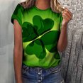 thumbnail image 2 of QIPOPIQ T-Shirts à Manches Courtes pour Femmes Col Rond T-Shirts de la Saint-Patrick T-Shirt Vert Trèfle T-Shirt Ample T-Shirts St Patricks Day T-Shirt Amusant T-Shirts de Vacances Tunique T-Shirt Graphique Offres, 2 of 9