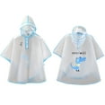 thumbnail image 1 of Girls Raincoat Boy Cartoon Rabbit Pattern Eva Transparent Poncho With Hat Fashion Transparent Clothes, 1 of 7