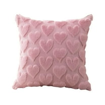 PEIBang 18x18 Inch Valentines Pillow Covers,Soft Plush Throw Pillow Covers,Valentines Heart Love Decorative Square Cushion Case for Sofa Couch Bed