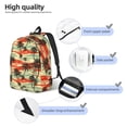 thumbnail image 3 of Wukai Colorful Hawaii Palms Durable Canvas Laptop Backpack,Adjustable Shoulder Straps,Water-Resistant,Large Capacity,Stylish Design, Fits 15-17in Laptops,Unisex for School,Office,Travel-Medium, 3 of 5