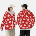 thumbnail image 6 of Kll Maple Leaves Print Men'S Women’s Upf 50+ Sun Protection Outdoor Hoodie Jacket Long Sleeve Fishing Hiking Performance Shirt- Small, 6 of 8