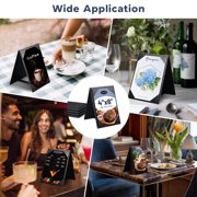 WeChef 5 pack 4x6 Table Tent Restaurant Menu Holders Double-Sided A-Frame PU leather Drink Dessert for Bar Hotel