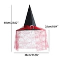 thumbnail image 3 of Women Adult Witch Hat with Spider Web Tulle & Rhinestone Decor, Pointed Witch Costume Hat, Elegant Halloween Dress Up Accessory for Cosplay, Trick or Treat and Photo Shoots, 3 of 6