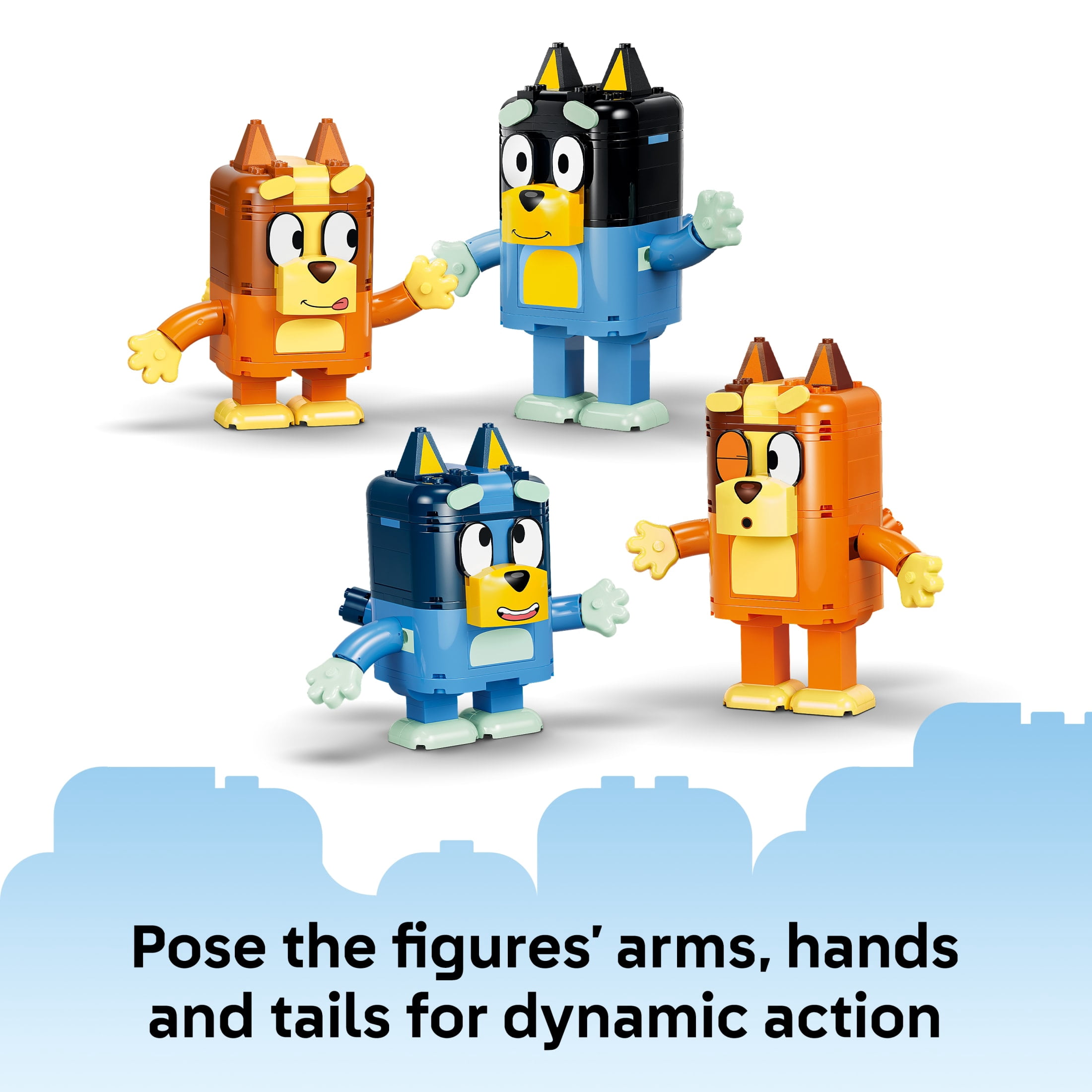LEGO Bluey Brick-Built Bluey Family - Building Toy for Girls & Boys, Ages 5+ - Figures for Play or Display - Kids Bedroom or Desk Decor - Gift for Birthdays - 11217