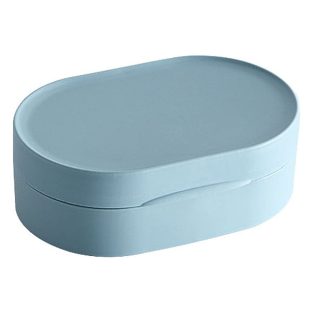 Billuyoard Caja de almacenamiento de esponja, organizador impermeable, estuche portátil a prueba de polvo, contenedor, ducha multiusos para baño Cocina y Comedor Azul