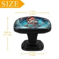 thumbnail image 4 of 4 Pcs Cabinet Handle Drawer Pulls Christmas Snowman Knobs with Screws Square Furniture Office Cabinet Knob Decoration, 4 of 7