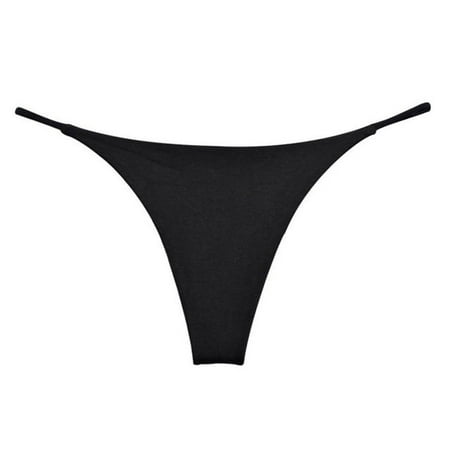 

QWZNDZGRSeamless Sexy Underwear Low Waist G-String Women Fashion Pure Color Thong Breathable Thin Comfortable Panties Black White Red